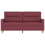 Sofá de 2 plazas de tela rojo tinto 140 cm de , Sofás - Ref: Foro24-359241, Precio: 210,29 €, Descuento: %