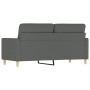 2-Sitzer-Sofa aus dunkelgrauem Stoff, 140 cm von , Sofas - Ref: Foro24-359236, Preis: 210,27 €, Rabatt: %