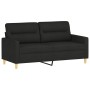 Sofa set with cushions 2 pieces black fabric by , Sofas - Ref: Foro24-3201572, Price: 393,32 €, Discount: %