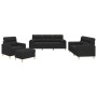 Juego de sofás con cojines 4 piezas tela negro de , Sofás - Ref: Foro24-3201564, Precio: 691,73 €, Descuento: %