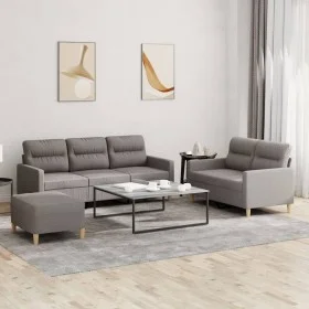 Sofa set with cushions 3 pieces taupe gray fabric by , Sofas - Ref: Foro24-3201615, Price: 510,62 €, Discount: %
