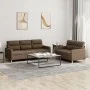 Sofa set with cushions 2 pieces brown fabric by , Sofas - Ref: Foro24-3201603, Price: 444,20 €, Discount: %