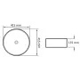 Runde Spüle aus weißer Keramik 41,5x13,5 cm von vidaXL, Sinkt - Ref: Foro24-142337, Preis: 60,69 €, Rabatt: %