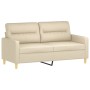 Sofa set with cushions 2 pieces cream fabric by , Sofas - Ref: Foro24-3201570, Price: 421,01 €, Discount: %