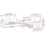 Sofa set with cushions 2 pieces cream fabric by , Sofas - Ref: Foro24-3201570, Price: 414,22 €, Discount: %