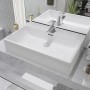 Keramikwaschbecken mit Hahnloch 60,5x42,5x14,5 cm weiß von vidaXL, Sinkt - Ref: Foro24-142347, Preis: 130,11 €, Rabatt: %