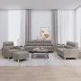 Juego de sofás con cojines 4 piezas tela gris taupe de , Sofás - Ref: Foro24-3201551, Precio: 670,96 €, Descuento: %