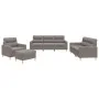 Sofa set with cushions 4 pieces taupe gray fabric by , Sofas - Ref: Foro24-3201551, Price: 672,34 €, Discount: %