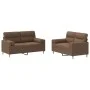 Sofa set with cushions 2 pieces brown fabric by , Sofas - Ref: Foro24-3201587, Price: 434,12 €, Discount: %