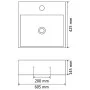 Ceramic washbasin with tap hole 60.5x42.5x14.5 cm white by vidaXL, Sinks - Ref: Foro24-142347, Price: 130,41 €, Discount: %