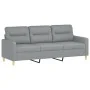 Sofa set with cushions 3 pieces light gray fabric by , Sofas - Ref: Foro24-3201608, Price: 505,18 €, Discount: %
