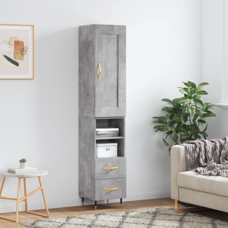 Betongraues Sperrholz-Sideboard 34,5 x 34 x 180 cm von , Sideboards - Ref: Foro24-3200245, Preis: 101,42 €, Rabatt: %