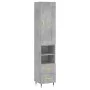 Aparador de madera contrachapada gris hormigón 34,5x34x180 cm de , Aparadores - Ref: Foro24-3200245, Precio: 100,30 €, Descue...
