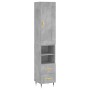 Betongraues Sperrholz-Sideboard 34,5 x 34 x 180 cm von , Sideboards - Ref: Foro24-3200245, Preis: 101,42 €, Rabatt: %