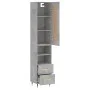 Aparador de madera contrachapada gris hormigón 34,5x34x180 cm de , Aparadores - Ref: Foro24-3200245, Precio: 100,30 €, Descue...