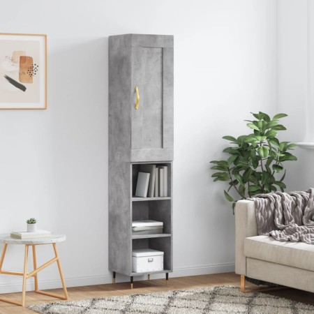 Betongraues Sperrholz-Sideboard 34,5 x 34 x 180 cm von , Sideboards - Ref: Foro24-3200309, Preis: 84,43 €, Rabatt: %