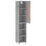 Aparador de madera contrachapada gris hormigón 34,5x34x180 cm de , Aparadores - Ref: Foro24-3200309, Precio: 83,41 €, Descuen...