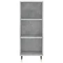 Aparador de madera contrachapada gris hormigón 34,5x34x180 cm de , Aparadores - Ref: Foro24-3200309, Precio: 83,41 €, Descuen...