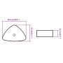 Lavabo triangular de cerámica blanco 50,5x41x12 cm de vidaXL, Lavabos - Ref: Foro24-142345, Precio: 66,32 €, Descuento: %
