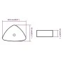 White ceramic triangular washbasin 50.5x41x12 cm by vidaXL, Sinks - Ref: Foro24-142345, Price: 65,35 €, Discount: %