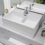 Lavabo con orificio para grifo cerámica blanco 51,5x38,5x15 cm de vidaXL, Lavabos - Ref: Foro24-142346, Precio: 87,76 €, Desc...