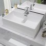Weißes Keramikwaschbecken mit Hahnloch 51,5x38,5x15 cm von vidaXL, Sinkt - Ref: Foro24-142346, Preis: 109,21 €, Rabatt: %