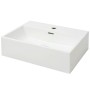 White ceramic washbasin with tap hole 51.5x38.5x15 cm by vidaXL, Sinks - Ref: Foro24-142346, Price: 109,21 €, Discount: %