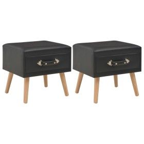 Nightstands 2 units 40x35x40 cm black synthetic leather by vidaXL, Nightstands - Ref: Foro24-276381, Price: 102,11 €, Discoun...