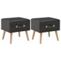 Mesitas de noche 2 unidades 40x35x40 cm cuero sintético negro de vidaXL, Mesitas de noche - Ref: Foro24-276381, Precio: 102,0...