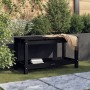 Gartenbank aus massivem schwarzem Kiefernholz, 82,5 x 35 x 45 cm von , Gartenbänke - Ref: Foro24-832379, Preis: 69,62 €, Raba...
