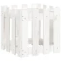 Fence design planter solid white pine wood 40x40x40 cm by , Pots and planters - Ref: Foro24-832448, Price: 25,00 €, Discount: %