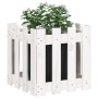 Jardinera diseño de valla madera maciza pino blanca 40x40x40 cm de , Maceteros y jardineras - Ref: Foro24-832448, Precio: 25,...
