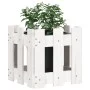 Pflanzzaun-Design aus massivem weißem Kiefernholz, 30 x 30 x 30 cm von , Töpfe und Pflanzgefäße - Ref: Foro24-832443, Preis: ...