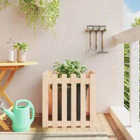 Planter with fence design solid pine wood 60x60x60 cm by , Pots and planters - Ref: Foro24-832457, Price: 33,47 €, Discount: %