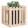 Pflanzgefäß mit Zaundesign aus massivem Kiefernholz 60x60x60 cm von , Töpfe und Pflanzgefäße - Ref: Foro24-832457, Preis: 33,...