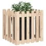 Planter with fence design solid pine wood 60x60x60 cm by , Pots and planters - Ref: Foro24-832457, Price: 33,47 €, Discount: %