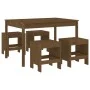 Garten-Essgruppe 5-teilig aus massivem honigbraunem Kiefernholz von , Gartensets - Ref: Foro24-3157718, Preis: 270,37 €, Raba...