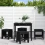 Juego de comedor de jardín 5 piezas madera maciza pino negro de , Conjuntos de jardín - Ref: Foro24-3157713, Precio: 245,94 €...