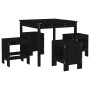 Garten-Essgruppe 5-teilig aus massivem schwarzem Kiefernholz von , Gartensets - Ref: Foro24-3157713, Preis: 249,16 €, Rabatt: %