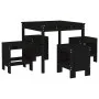 Juego de comedor de jardín 5 piezas madera maciza pino negro de , Conjuntos de jardín - Ref: Foro24-3157713, Precio: 245,94 €...