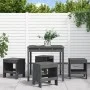 Juego de comedor de jardín 5 piezas madera maciza pino gris de , Conjuntos de jardín - Ref: Foro24-3157711, Precio: 245,74 €,...