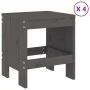 Juego de comedor de jardín 5 piezas madera maciza pino gris de , Conjuntos de jardín - Ref: Foro24-3157711, Precio: 245,74 €,...