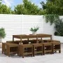 Set de comedor de jardín 13 pzas madera maciza pino marrón miel de , Conjuntos de jardín - Ref: Foro24-3157724, Precio: 624,4...