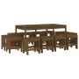 Set de comedor de jardín 13 pzas madera maciza pino marrón miel de , Conjuntos de jardín - Ref: Foro24-3157724, Precio: 624,4...