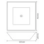 Lavabo cuadrado de cerámica 41,5x41,5x12 cm blanco de vidaXL, Lavabos - Ref: Foro24-142344, Precio: 55,33 €, Descuento: %