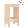 Gartentisch- und Hochhocker-Set, 5-teilig, aus massivem Kiefernholz von , Gartensets - Ref: Foro24-3157739, Preis: 264,08 €, ...