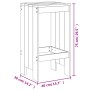 Garden table and high stools set 5 pieces solid pine wood by , Garden sets - Ref: Foro24-3157739, Price: 267,54 €, Discount: %