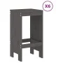 7-piece gray pine wood garden table and high stools set by , Garden sets - Ref: Foro24-3157753, Price: 484,65 €, Discount: %