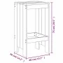 7-piece gray pine wood garden table and high stools set by , Garden sets - Ref: Foro24-3157753, Price: 484,65 €, Discount: %