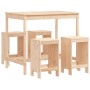 Set de mesa y taburetes altos jardín 5 pzas madera maciza pino de , Conjuntos de jardín - Ref: Foro24-3157745, Precio: 287,07...